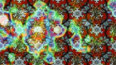 Düz Çiçek Elementleri Tasarımı. Raster illüstrasyonundaki çiçek desenli çizim. Renkli Bahar Teması eskiz kalıbı. Yeşil ve kahverengi renkte çiçekler.