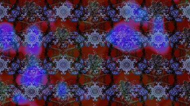 Çiçekli karalama şeklinde Raster çiçek deseni. Nazikçe, güzel çiçek arkaplanı. Kırmızı ve kahverengi renkte çiçekler.