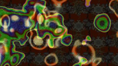 Kahverengi ve gri renkte etnik çiçeklerle süslenmiş zarif bir eskiz deseni. Asya Tekstil 'inde Raster Çiçek İllüstrasyonu.