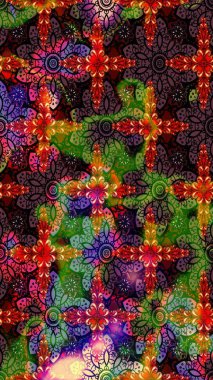 Kahverengi ve siyah renkli çiçekler. Raster illüstrasyonunda çiçek deseni çizimi.