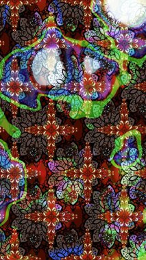 Moda baskısı, albüm, ambalaj kağıdı ve duvar kağıdı için zarif dekoratif süslemeler. Küçük çiçekli basit bir çiçek çizimi. Raster illüstrasyonu. Kahverengi ve siyah renkte şirin çiçekler..