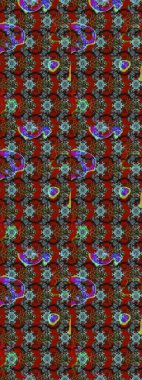 Renkli Yaz Temalı eskiz kalıbı. Çiçekler kırmızı, kahverengi ve gri renklerde. Düz Çiçek Elementleri Tasarımı. Raster illüstrasyonunda çiçek deseni çizimi.