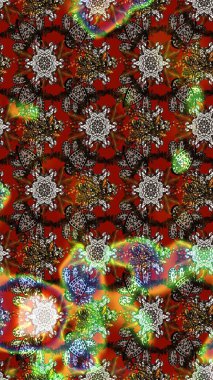 Küçük renkli çiçekler. Çiçekli bahar çiçekleri. Küçük çiçekte güzel bir desen. Moda baskıları için zarif bir şablon. Motley illüstrasyonu.