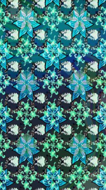 Etnik Mandala süsü. Kızılderili desenli desenli desenli şal deseni. Raster Henna dövme stili. Tekstil, tebrik kartı, boyama kitabı, telefon kılıfı baskısı için kullanılabilir.