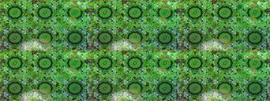 Kusursuz klasik raster yeşil, gri ve altın desenli. Klasik klasik klasik arka plan. Geleneksel oryantasyon süsü.