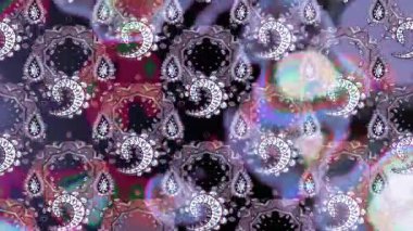 Renkli unsurlarla hareketli arka plan görüntüleri. Çiçekler. Eski model. Bayrak tarzı. Video kaydı. Şablon. Döngü. Kusursuz.. 