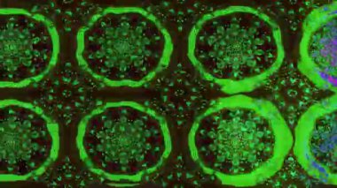 Renkli unsurlarla hareketli arka plan görüntüleri. Çiçekler. Eski model. Bayrak tarzı. Video kaydı. Şablon. Döngü. Kusursuz.. 