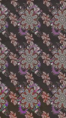 Renkli unsurlarla hareketli arka plan görüntüleri. Çiçekler. Eski model. Bayrak tarzı. Video kaydı. Şablon. Döngü. Kusursuz.. 