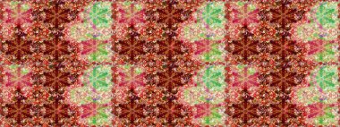 Çiçek süsü kumaş deseni, cam, çiçek desenli metal kırmızı ve kahverengi renklerde altın elementler. Klasik raster altın pürüzsüz desen.