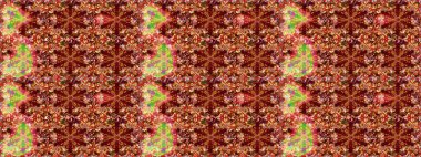 Süslü dekorasyon. Altın elementlerle kırmızı ve kahverengi renklerde altın desen. Raster klasik barok çiçeksiz altın desenli. Lüks, kraliyet ve Viktorya dönemi konsepti.