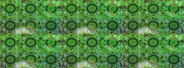 Kusursuz klasik raster yeşil, gri ve altın desenli. Klasik klasik klasik arka plan. Geleneksel oryantasyon süsü.