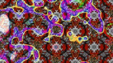 Raster illüstrasyonu. Gri ve kahverengi renklerde. Çiçekli güzel suluboya desen.