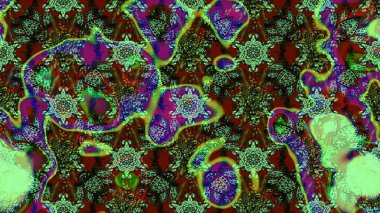 Çiçek deseni. Renkli Bahar Teması eskiz kalıbı. Raster güzel kumaş deseni çiziyor. Düz Çiçek Elementleri Tasarımı.