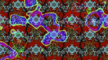 Kırmızı ve kahverengi renkte çiçekler. Elle boyanmış suluboya resim çizimi çiçekler ve bitkiler.