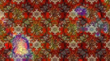 Tomurcukları çiçek olan sevimli bir çiçek deseni. Raster illüstrasyonu. Kumaş, tekstil, duvar kağıdı baskısı için. Eskiz geçmişi. Raster. Antika retro tarzı.