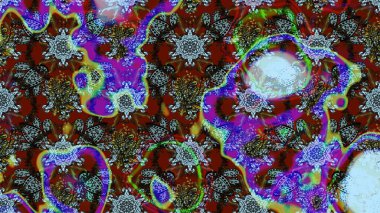 Raster düz çiçek çizim deseni. Kahverengi ve mavi renkli çiçekler. Tasarım hediye paketi, tebrik kartları, posterler ve afiş tasarımı.