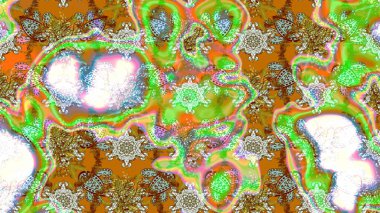 Küçük yeşil ve nötr çiçeklerle oldukça eski bir besin torbası deseni. Tekstil, kumaş, kapaklar, duvar kağıtları, baskı, paket, koleksiyon defteri, örgü, dekupaj için çiçek arkaplanı..