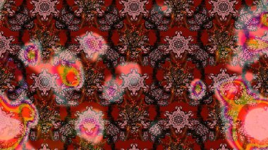 Tekstil, kumaş, kapaklar, duvar kağıtları, baskı, naylon, koleksiyon defteri, örgü, dekupaj için güzel bir eskiz. Küçük kahverengi ve pembe çiçeklerle oldukça kaliteli besin torbası deseni.