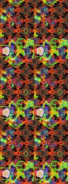 Siyah ve kahverengi renkte çiçekler. Robot resim. Raster illüstrasyonu. Şirin çiçek elementleri..