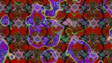 Raster suluboya çiçek deseni, narin çiçekler, kırmızı ve kahverengi çiçekler, tebrik kartı şablonu. Güzel kumaş deseni.