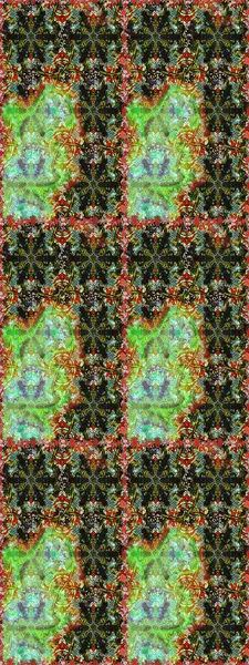 Tekrarlayan elementlerle soyut arkaplan oluşturun. Yeşil ve gri renklerde altın rengi ve altın elementler. Raster illüstrasyonu. Kusursuz, klasik altın desen..