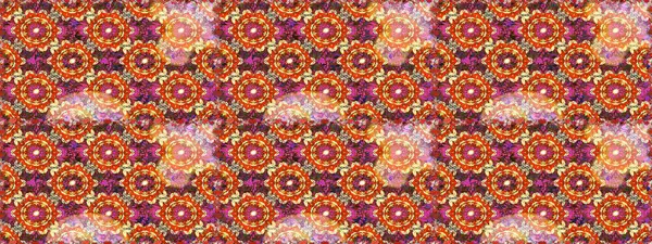 Kahverengi ve turuncu renklerde altın elementlerle kusursuz desen. Raster. Kusursuz altın desenli bukleler. Hassas altın desen. Parlak dantel, stilize çiçekler, şal desenli. Doğu tarzı arabesk.