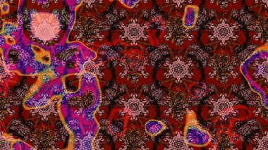 Kızılderili desenli desenli desenli şal deseni. Etnik Mandala süsü. Raster Henna dövme stili. Tekstil, tebrik kartı, boyama kitabı, telefon kılıfı baskısı için kullanılabilir.