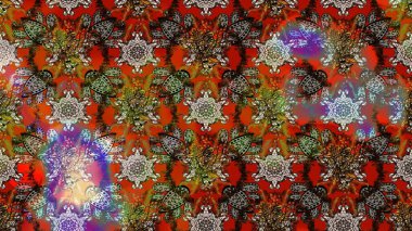 Çiçek kolajı. Çiçek kompozisyonu. Raster deseni. Çiçek arkaplan. - Kahverengi ve gri çiçekler. Küçük çiçekte güzel bir desen var. Doğa.