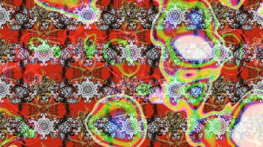 Botanik çizim kalıbı. Raster deseni. Organik elementler. Suluboya etkisi.