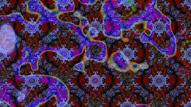 Yatak çarşafları, ceket, paket tasarımı, kumaş ve moda kavramları için tekstil baskısı. Eskiz modeli etnik tasarım. Çiçekleri, deniz kabukları, mandalaları ve suluboya efektleri olan deniz altyapısı.