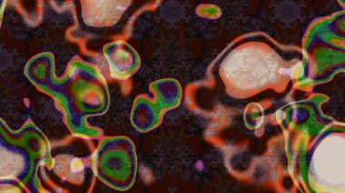 Çiçek ve yapraklı çiçek deseni. Raster illüstrasyonu. Küçük çiçekli şirin desen.