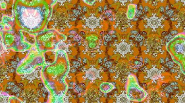 Raster suluboya çiçek deseni, narin çiçekler, kahverengi ve turuncu çiçekler, tebrik kartı şablonu. Raster Güzel kumaş deseni.