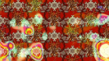 Kahverengi ve kırmızı renkte çiçekler. Renkli Bahar Teması eskiz kalıbı. Çiçekli çiçek deseni, suluboya. Düz Çiçek Elementleri Tasarımı. Raster illüstrasyonu.