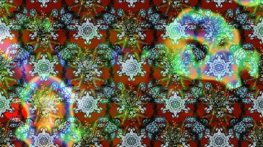 Raster deseni. Yumuşak, yeşil ve kahverengi renkte yaz çiçekleri. Küçük çiçekteki sevimli çiçek deseni. Raster illüstrasyonu.