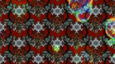 Suluboya stilinde kırmızı ve gri renklerde. Raster illüstrasyonu. Küçük çiçekli bahar deseni çiz.