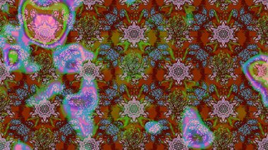 Suluboya çizim kalıbı. Çiçek izi. Çiçekler suluboya tarzında kahverengi ve yeşil renklerde.