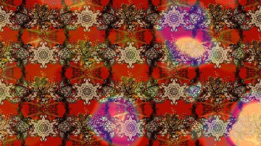 Raster illüstrasyonu. Tekstil veya kitap kapakları, imalat, duvar kağıtları, baskı, hediye paketi ve yapıştırma kitabı için çiçek eskizi geçmişi. Küçük ölçekli çiçeklerdeki basit sevimli desen.