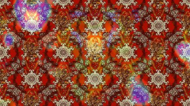 Düz Çiçek Elementleri Tasarımı. Renkli Bahar Teması eskiz kalıbı. Çiçek deseni. Chichi 'nin kumaş kalıbını çiz. Raster illüstrasyonu.