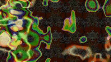 Tekrar eden çiçek arkaplanı, zarif kahverengi ve yeşil çiçek duvar kağıdı. Kahverengi ve yeşil renkler üzerine çiçek desenli eskiz, el yapımı papatyalar, papatyalar..