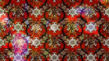 Suluboya çiçekli çiçek deseni. Kahverengi ve kırmızı renklerde Asya tekstili. Raster illüstrasyonu.