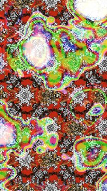 Raster Moda kumaş deseni. Şirin çiçekler. Çizgi çizimi deseni.