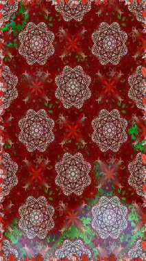 Sevimli çiçek raster deseni. Renkli Yaz Temalı Kusursuz Arkaplan. Modaya uygun kumaş deseni. Düz Çiçek Elementleri Tasarımı.