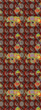 Raster illüstrasyonu. Suluboya, elle çizilmiş. Kırmızılı ve gri yapraklı yabani çiçekler. Taslak arkaplan deseni.