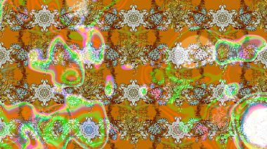 Raster illüstrasyonu. Küçük çiçekteki sevimli çiçek deseni. Modaya uygun kumaş deseni. Tony 'nin kumaş desenini çiz.