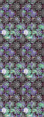 Çiçekli karalama şeklinde Raster çiçek deseni. Gri ve nötr renkte çiçekler. Nazik, narin çiçek arkaplanı.