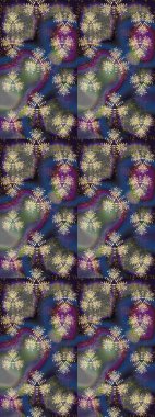 Modern çiçek arkaplanı. Parlak renkli çiçekleri ve gri renkli yaprakları olan harika bir çiçek deseni. Moda baskıları için zarif bir şablon. Halk stili.