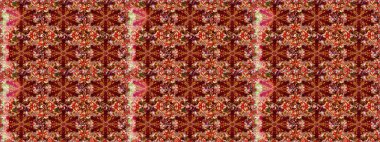 Raster oryantal süs. Kırmızı ve kahverengi renklerde altın elementlerle kusursuz desen. Kusursuz altın desen.