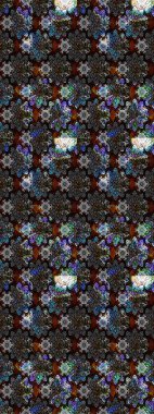 Küçük çiçekteki sevimli çiçek deseni. Robot resim. Raster illüstrasyonu.