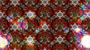 Renkli Bahar Teması eskiz kalıbı. Raster illüstrasyonundaki çiçek desenli çizim. Kahverengi ve kırmızı renkte çiçekler. Düz Çiçek Elementleri Tasarımı.