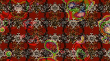 Çiçekler suluboya tarzında kahverengi ve kırmızı renklerde. Kahverengi ve kırmızı renkte çiçekler olan çiçek deseni çiz.